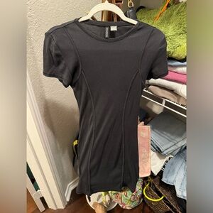 Dark grey contour body con mini dress